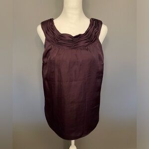 ANN TAYLOR LOFT Eggplant Halterneck Blouse XS